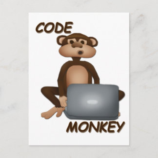 Carte Postale Code Monkey