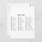 Carte Postale Code Morse (Devant / Derrière)