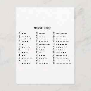 Carte Postale Code Morse