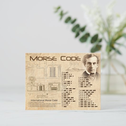 Carte Postale Code Morse (Debout devant)