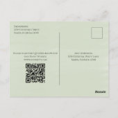 Carte Postale Code QR Boisson Cocktail Site Web de Fête Adresse  (Dos)