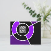 Carte Postale code QR cible violette (Debout devant)