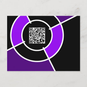 Carte Postale code QR cible violette