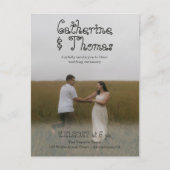 Carte Postale Code QR de 3 photos de mariage rustique chic et éc (Devant)