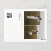 Carte Postale Code QR de 3 photos de mariage rustique chic et éc (Dos)