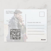 Carte Postale Code QR de budget élégant calligraphie script mari (Dos)