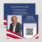 Carte Postale Code QR de collecte de fonds pour une campagne pol (Devant / Derrière)