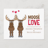 Carte Postale Code QR de fête de fiançailles drôle de Moose Face (Devant)