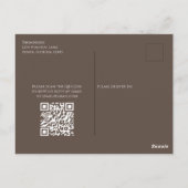 Carte Postale Code QR de la douche de mariée automne feuillage v (Dos)