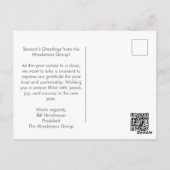 Carte Postale Code QR de la société Merry Christmas Trees Busine (Dos)