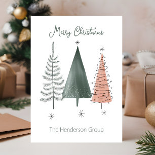 Carte Postale Code QR de la société Merry Christmas Trees Busine