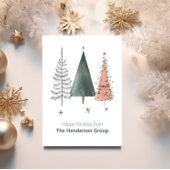 Carte Postale Code QR de l'entreprise d'arbres de fêtes joyeuses