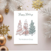 Carte Postale Code QR de l'entreprise d'arbres de fêtes joyeuses