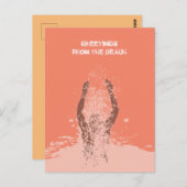 Carte Postale Code QR de l'homme de grunge monochrome frais avec (Devant / Derrière)