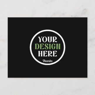 Carte Postale Code QR de logo noir personnalisé pour la marque c