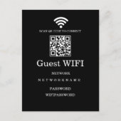 Carte Postale Code QR de réseau Wifi professionnel moderne (Devant)