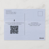 Carte Postale Code QR des boissons de cocktail Adresse préalable (Dos)
