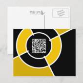 Carte Postale code QR du bullseye orange (Devant / Derrière)