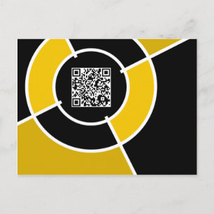 Carte Postale code QR du bullseye orange