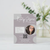 Carte Postale Code QR du script de service public géométrique (Debout devant)