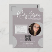 Carte Postale Code QR du script de service public géométrique (Devant / Derrière)