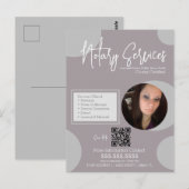 Carte Postale Code QR du service de notaire public géométrique (Devant / Derrière)