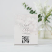 Carte postale Code QR faire-part de mariage (Debout devant)