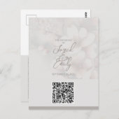 Carte postale Code QR faire-part de mariage (Devant / Derrière)
