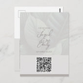 Carte postale Code QR faire-part de mariage (Devant / Derrière)