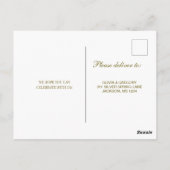 Carte Postale Code QR Fleur intemporel Mariage RSVP (Dos)
