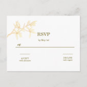 Carte Postale Code QR Fleur intemporel Mariage RSVP (Devant)
