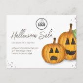 Carte Postale Code QR Halloween Citrouille de promotion d'entrep (Devant)