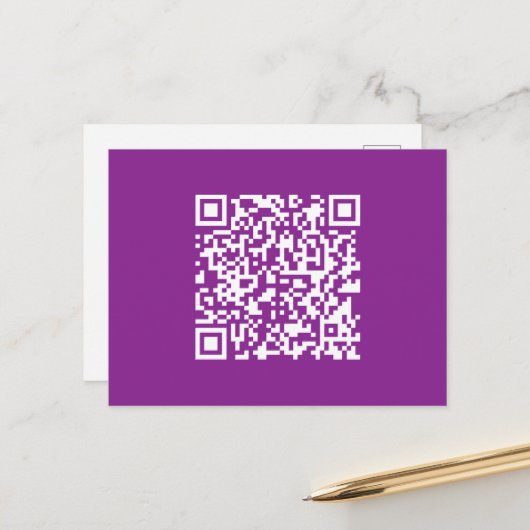 Carte Postale Code QR instantané avec l'URL de votre site web | (Devant/Arrière en situation)