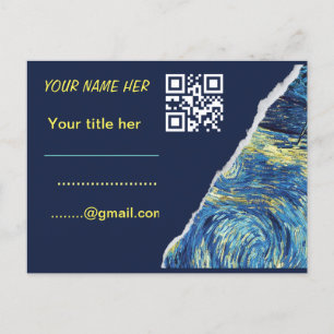 Carte Postale Code QR Logo d'entreprise Moderne Professionnel 