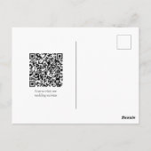 Carte Postale Code QR Mariage moderne rose orange Fleurs (Dos)
