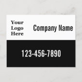 Carte Postale Code QR Modèle et votre logo ici (Devant)