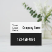 Carte Postale Code QR Modèle et votre logo ici (Debout devant)