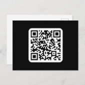 Carte Postale Code QR moderne modifiable | Blanc noir ou toute c (Devant / Derrière)