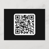 Carte Postale Code QR moderne modifiable | Blanc noir ou toute c (Devant)