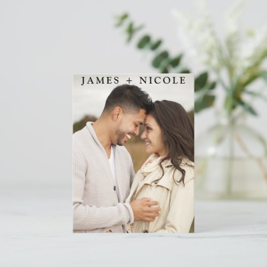 Carte Postale Code QR moderne Scannable Mariage Enregistrer la d (Debout devant)