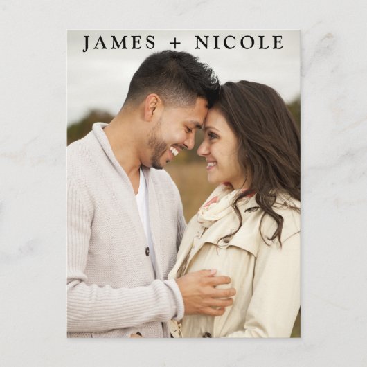 Carte Postale Code QR moderne Scannable Mariage Enregistrer la d (Devant)