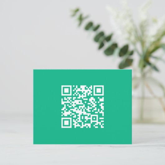 Carte Postale Code QR modifiable Générer votre propre code | Ver (Debout devant)