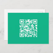 Carte Postale Code QR modifiable Générer votre propre code | Ver (Devant / Derrière)