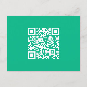 Carte Postale Code QR modifiable Générez le vôtre Vert sarcel