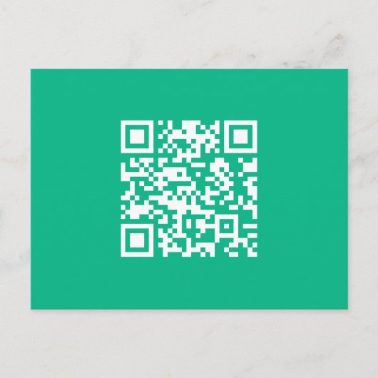 Carte Postale Code QR modifiable Générez le vôtre | Vert sarcel (Devant)