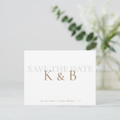Carte Postale Code QR Monogramme Simplicité Blanche Enregistrer (Debout devant)
