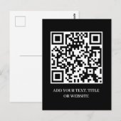 Carte Postale Code QR noir | Lien vers le site Web de l'entrepri (Devant / Derrière)