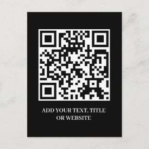 Carte Postale Code QR noir Lien vers le site Web de l'entrepri