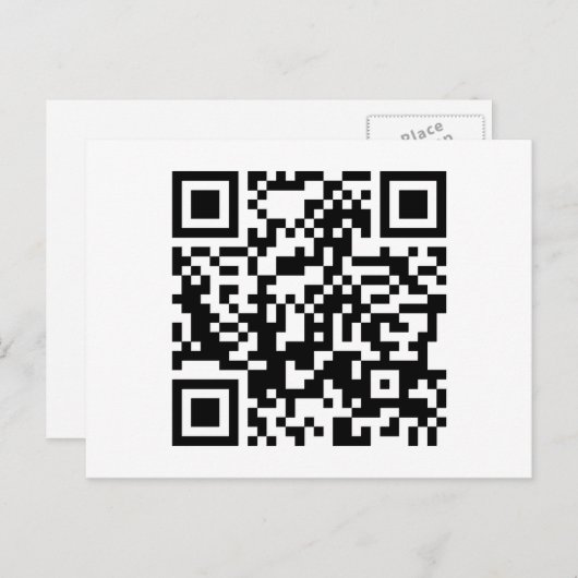 Carte Postale code QR personnalisable (Devant / Derrière)