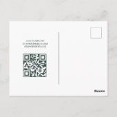 Carte Postale Code QR PERSONNALISÉ de Fête des mariées de cadre  (Dos)